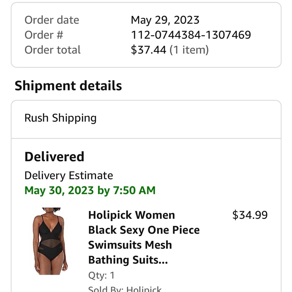 Bathing suit. One piece